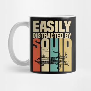 Squid Retro Funny & humor Squids Cute & Cool Art Design Lovers Mug